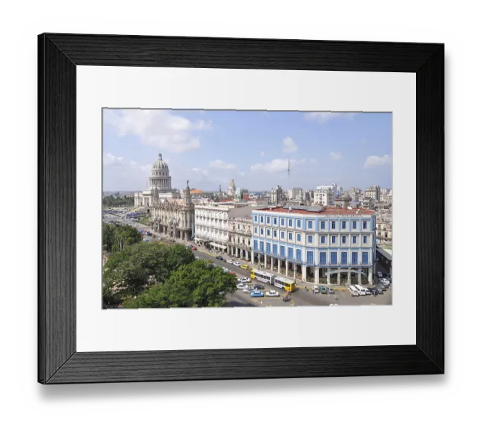 Framed Print : Capitol and opera house, overlooking the Plaza Central square square