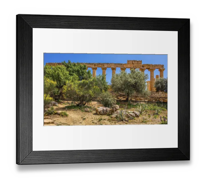 Framed Print : Temple of Juno (or Temple of Hera) as Doric peripteros
