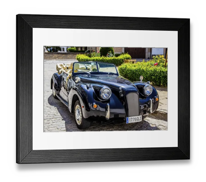 Framed Print : Vintage Wedding Car, Baeza, Baeza