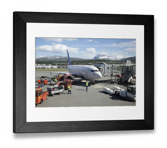 Framed Print : Plane being loaded at the airport Framed Print : Plane being loaded at the airport