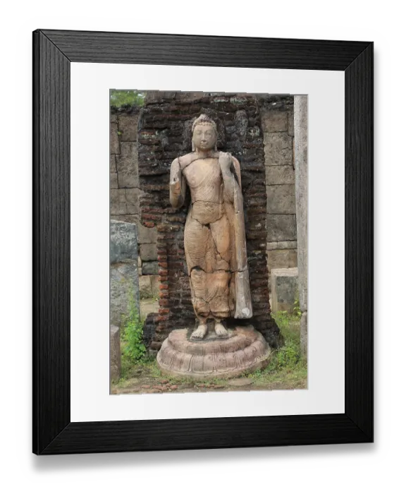 Framed Print : Carved stone Buddha, Hatadage building Framed Print : Carved stone Buddha, Hatadage building