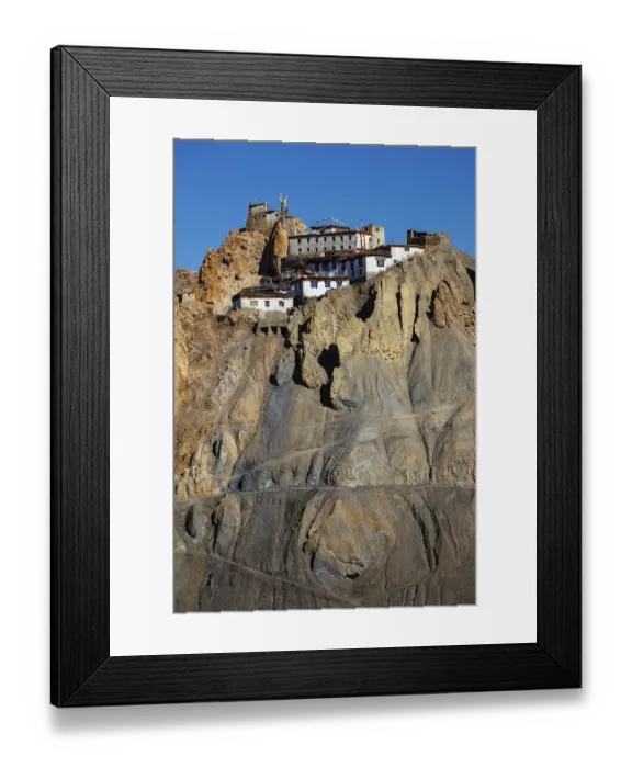 Framed Print : Dhankar Monasteryon a cliff in Himalayas Framed Print : Dhankar Monasteryon a cliff in Himalayas