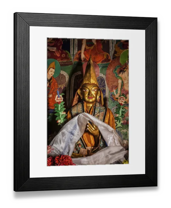 Framed Print : Likir, India, September 16, 2012: Statue of Je Tsongkhapa