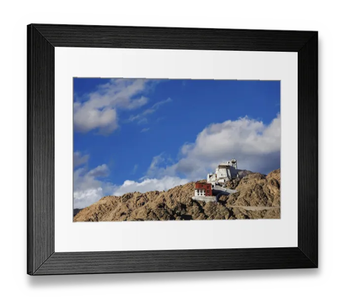 Framed Print : Namgyal Tsemo gompa and fort. Leh
