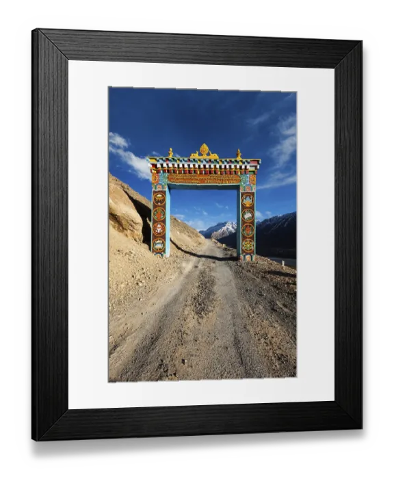 Framed Print : Gates of Ki (Kee) (Key) Buddhist monastery gompa in Himalayas
