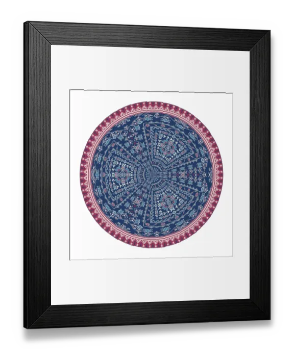 Framed Print : Traditional Georgian round decorative element