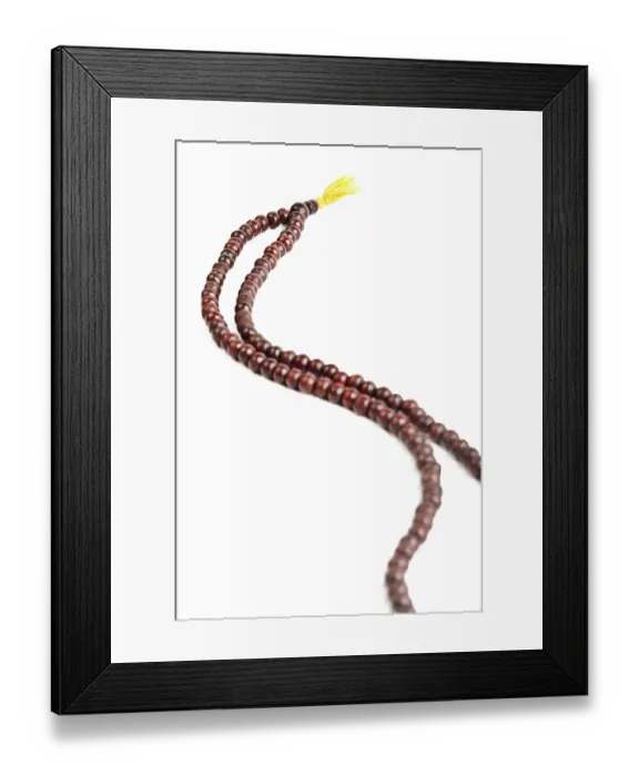 Framed Print : Japa Mala, Buddhist or Hindu prayer beadsi solated on white Framed Print : Japa Mala, Buddhist or Hindu prayer beadsi solated on white
