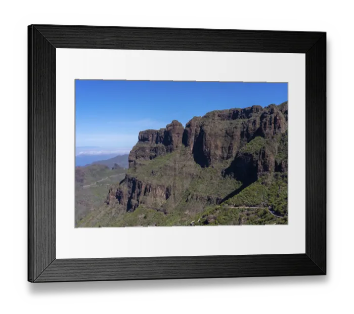 Framed Print : Looking at the canyon the mountain municipality of Masca from above in the north of Tenerife Framed Print : Looking at the canyon the mountain municipality of Masca from above in the north of Tenerife