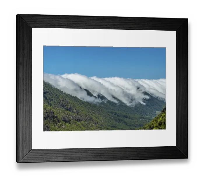 Framed Print : Clouds cross the mountains from side to side on the island of La Palma Framed Print : Clouds cross the mountains from side to side on the island of La Palma