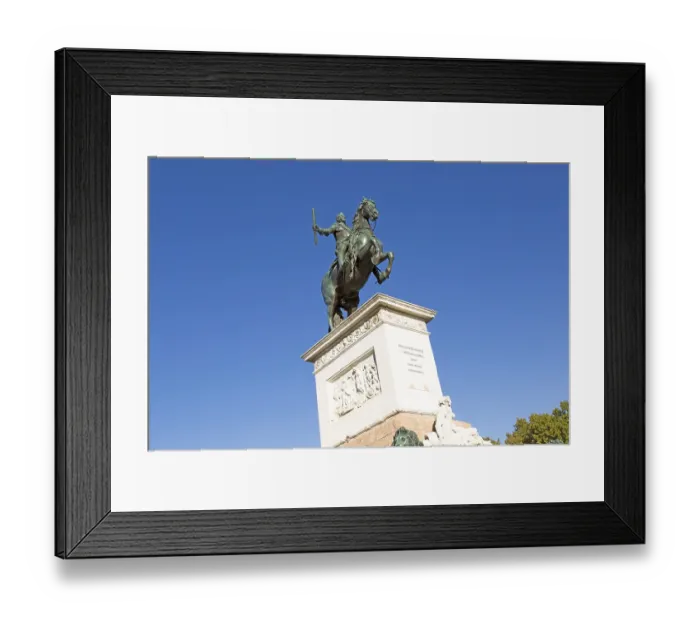 Framed Print : Plaza de Oriente equestrian statue King Felipe IV designed by Velazquez