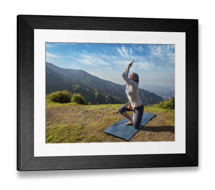 Framed Print : Young woman doing Ashtanga Vinyasa yoga advanced difficult asana Vatayanasana (Horse pose) Framed Print : Young woman doing Ashtanga Vinyasa yoga advanced difficult asana Vatayanasana (Horse pose)