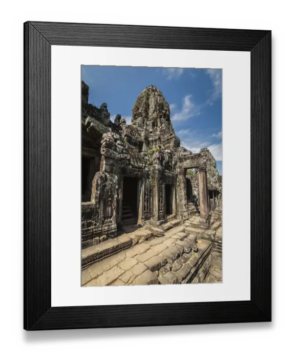 Framed Print : Bayon temple, Angkor Thom, Cambodia, Asia