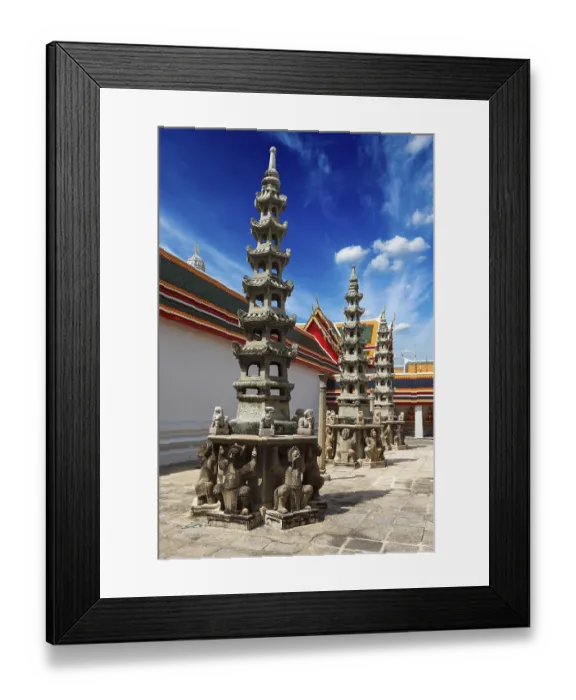 Framed Print : Buddhist temple Wat Pho. Bangkok, Thailand, Asia