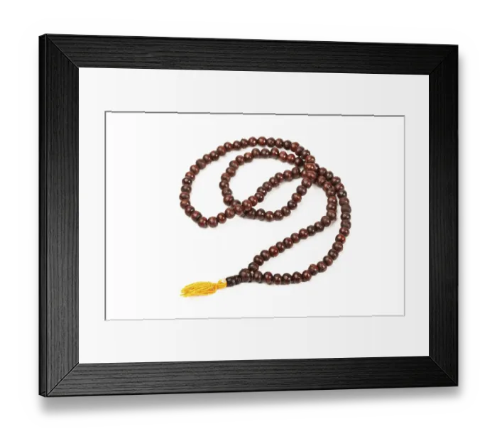 Framed Print : Japa Mala, Buddhist or Hindu prayer beads isolated on white Framed Print : Japa Mala, Buddhist or Hindu prayer beads isolated on white
