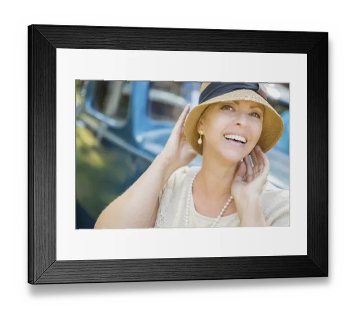 Framed Print : Beautiful 1920s dressed girl near vintage car outdoors portrait