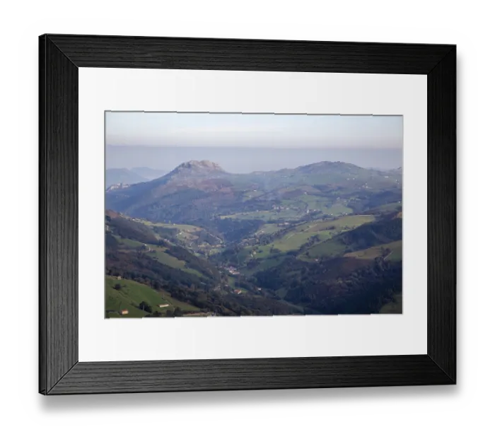 Framed Print : Landscape view from Puerto de Los Tornos