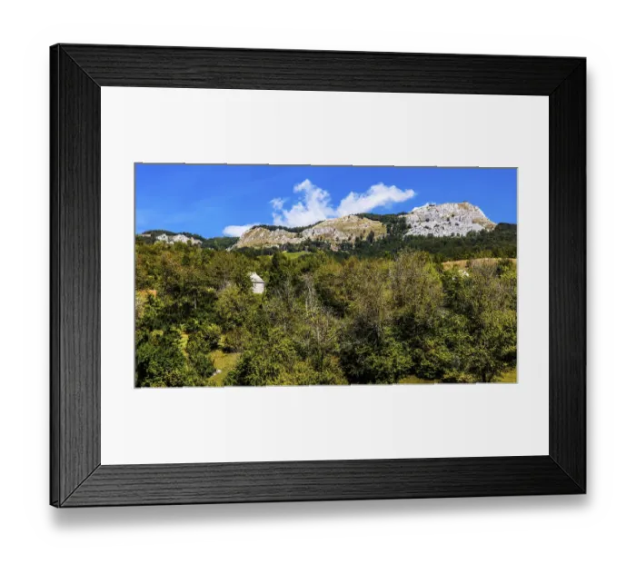 Framed Print : Farming village in the mountains near Kolasin Framed Print : Farming village in the mountains near Kolasin
