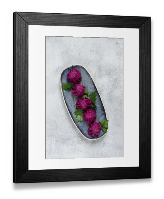 Framed Print : Beetroot khinkali, mini khinkali Framed Print : Beetroot khinkali, mini khinkali