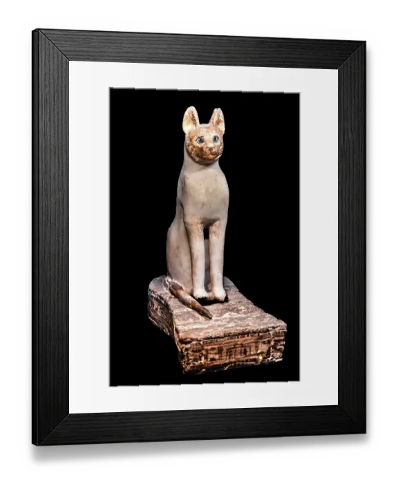 Framed Print : Coffin for a cat mummy, from the exhibition: Ramses the Great and the Gold of the Pharaohs