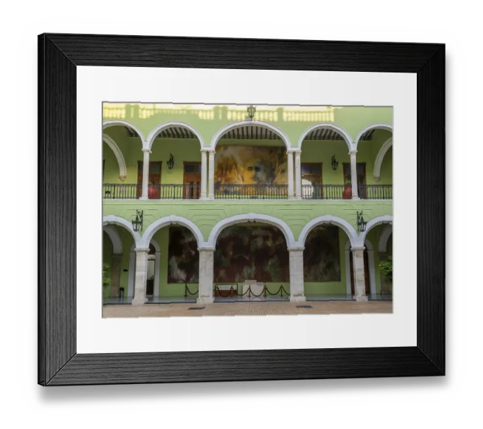 Framed Print : Courtyard interior of Governor's Palace government building