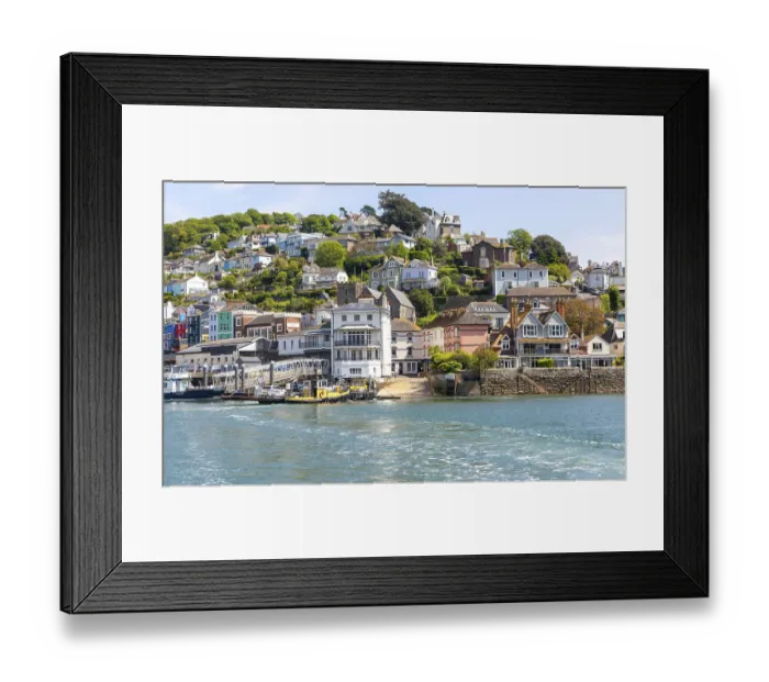 Framed Print : View looking back from ferry at Kingswear Framed Print : View looking back from ferry at Kingswear
