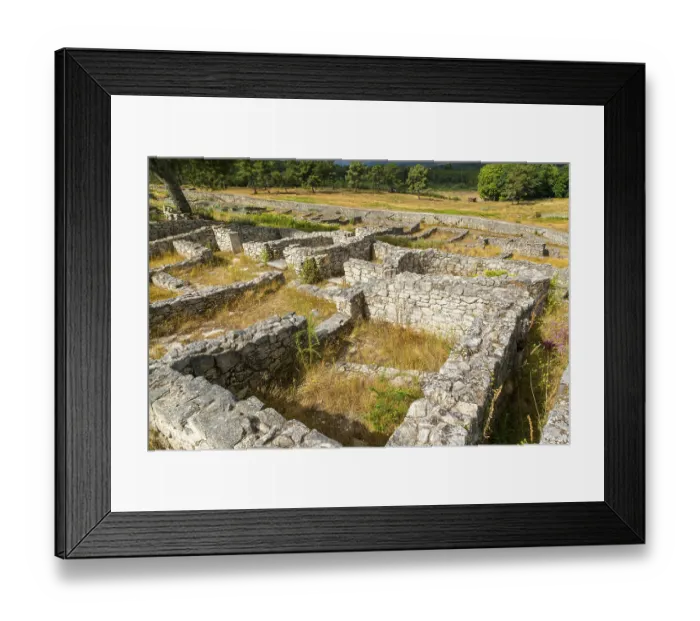 Framed Print : San Cibrao de Las hill fort Castro Culture archeological site