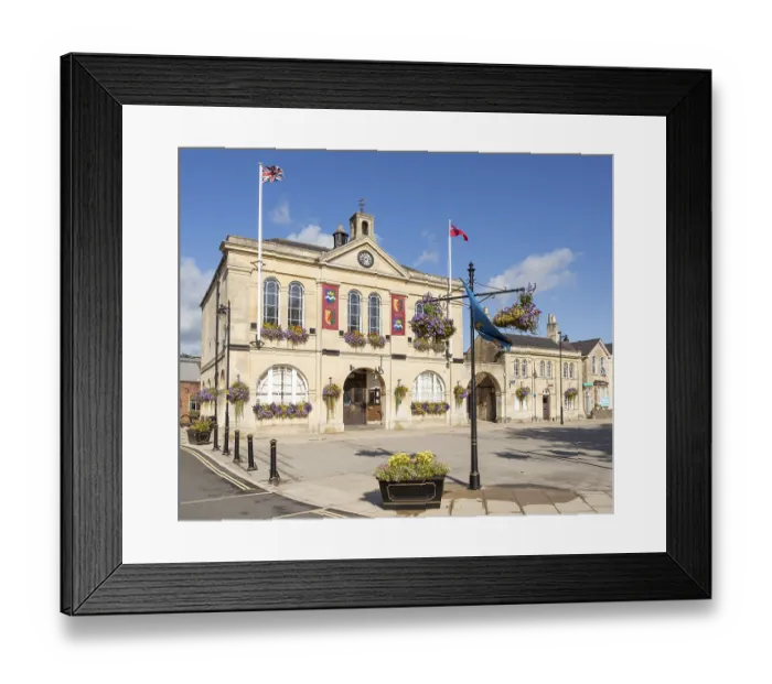 Framed Print : Historic town hall building, Melksham Framed Print : Historic town hall building, Melksham