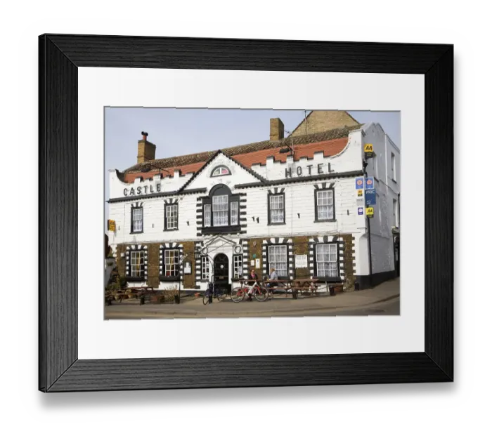 Framed Print : Historic Castle Hotel Downham Market
