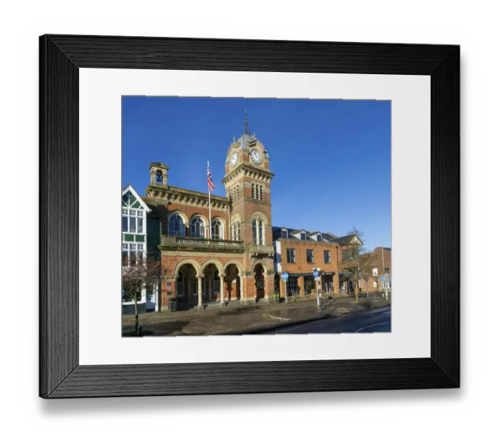Framed Print : Clock tower of Town Hall, Hungerford Framed Print : Clock tower of Town Hall, Hungerford