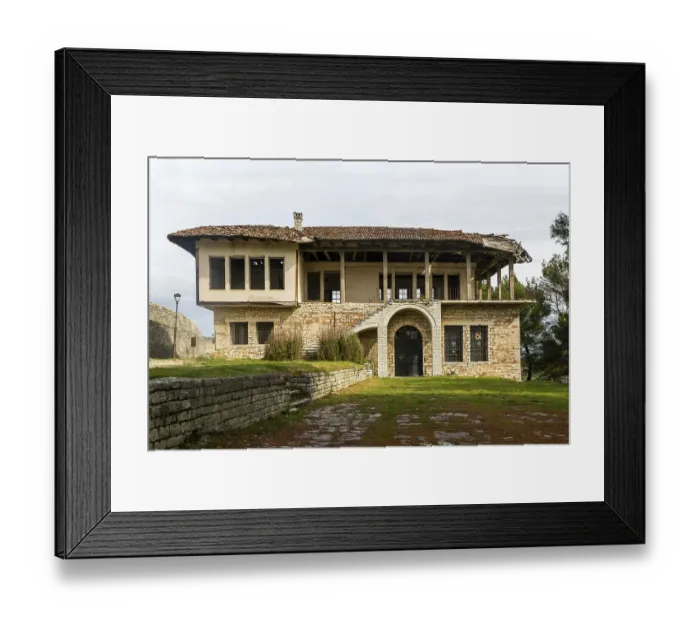Framed Print : Ruined building former Orthodox church then restaurant during communist period
