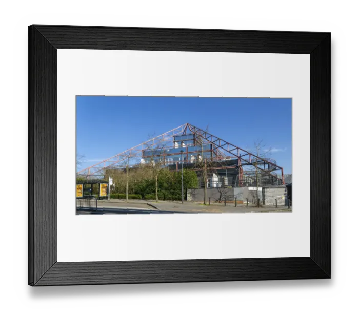 Framed Print : The Point cinema derelict building