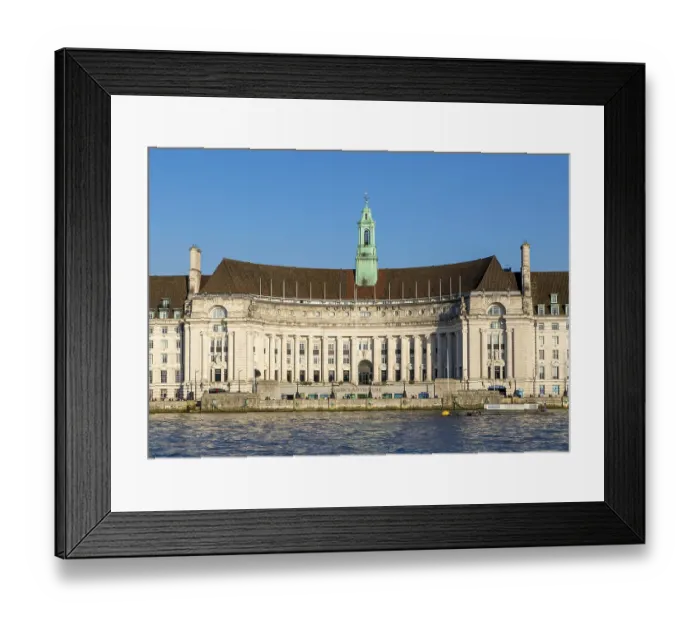 Framed Print : County Hall on south bank of River Thames Framed Print : County Hall on south bank of River Thames