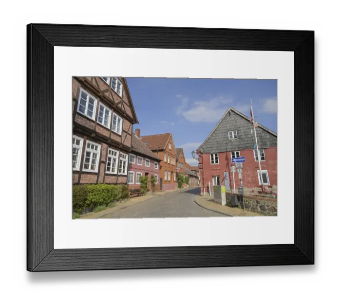 Framed Print : Old buildings, Elbstrasse, Old Town