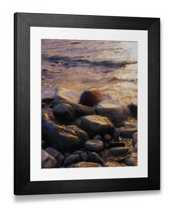 Framed Print : Stones on shore, Barents Sea, Norway, Europe Framed Print : Stones on shore, Barents Sea, Norway, Europe