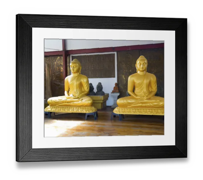 Framed Print : Golden Buddhas Gangaramaya Buddhist Temple
