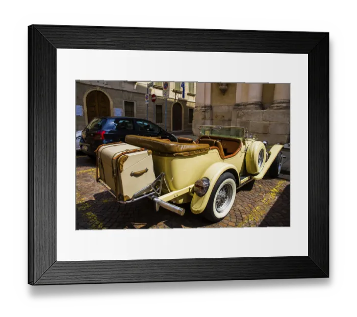 Framed Print : Classic Car, Lombardy, Italy, Lombardy