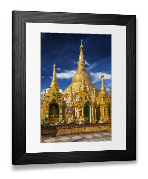 Framed Print : Myanmer famous sacred place and tourist attraction landmark Framed Print : Myanmer famous sacred place and tourist attraction landmark