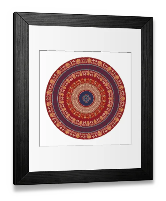 Framed Print : Traditional Georgian round decorative element