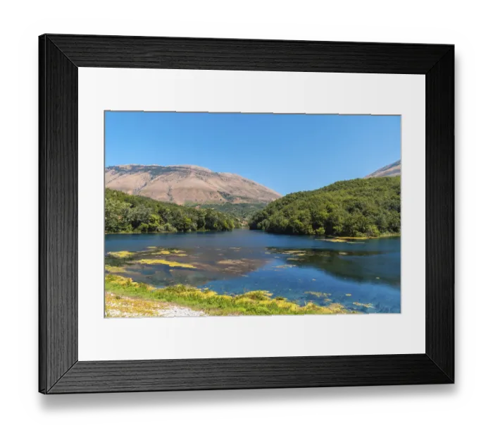 Framed Print : The Blue eye lake, a natural phenomenon in the mountains of southern Albania Framed Print : The Blue eye lake, a natural phenomenon in the mountains of southern Albania
