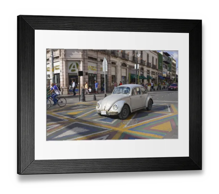 Framed Print : VW Beetle, Old Town, Aguascalientes
