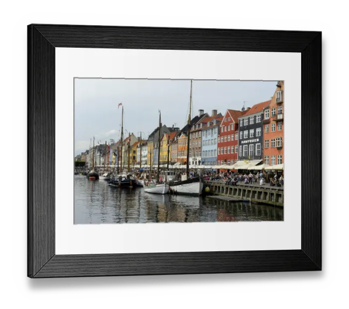 Framed Print : Canal Nyhavn, Copenhagen, Denmark, Europe