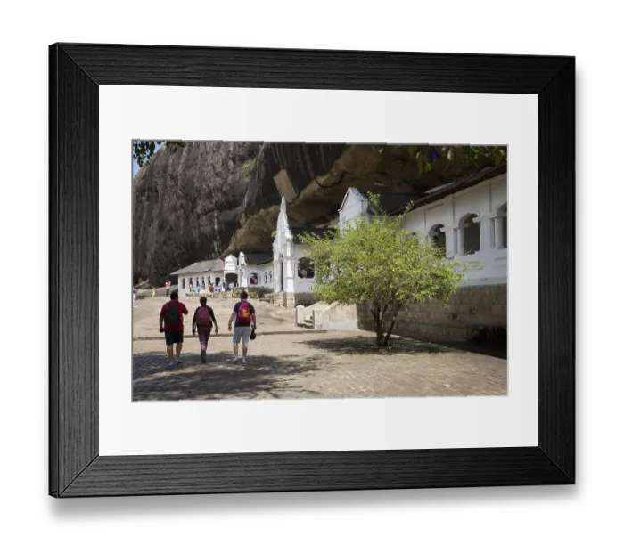 Framed Print : People at Dambulla cave Buddhist temple complex Framed Print : People at Dambulla cave Buddhist temple complex