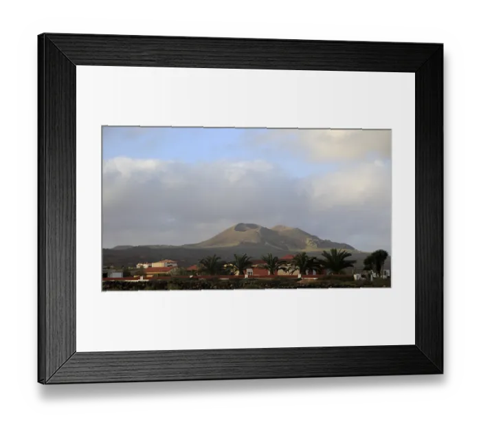 Framed Print : Volcano cones near La Oliva, Fuerteventura