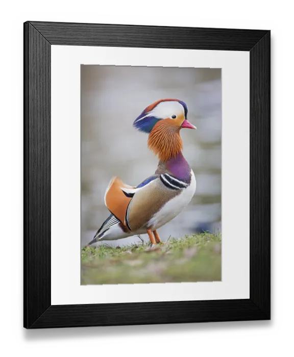 Framed Print : Mandarin Duck (Aix galericulata) male