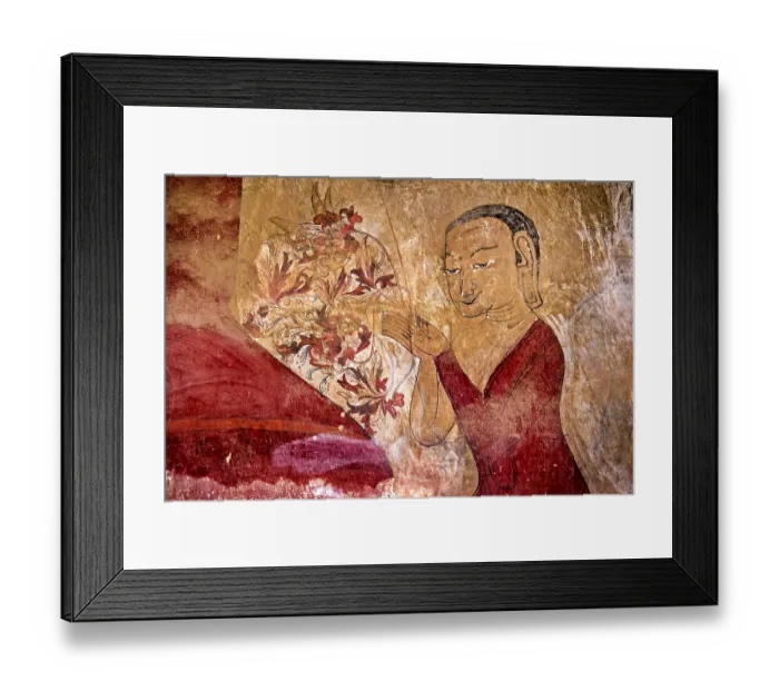 Framed Print : Mural in the Buddha statue in Sulamani Temple Framed Print : Mural in the Buddha statue in Sulamani Temple