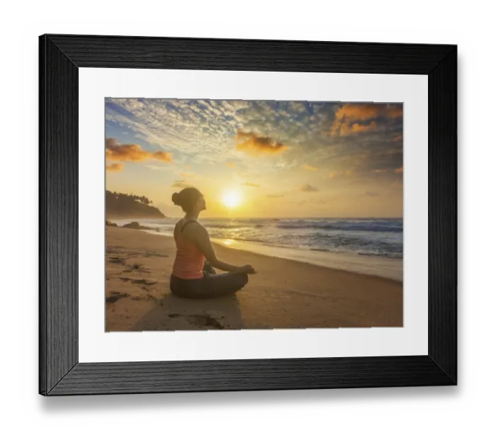 Framed Print : Woman doing yoga