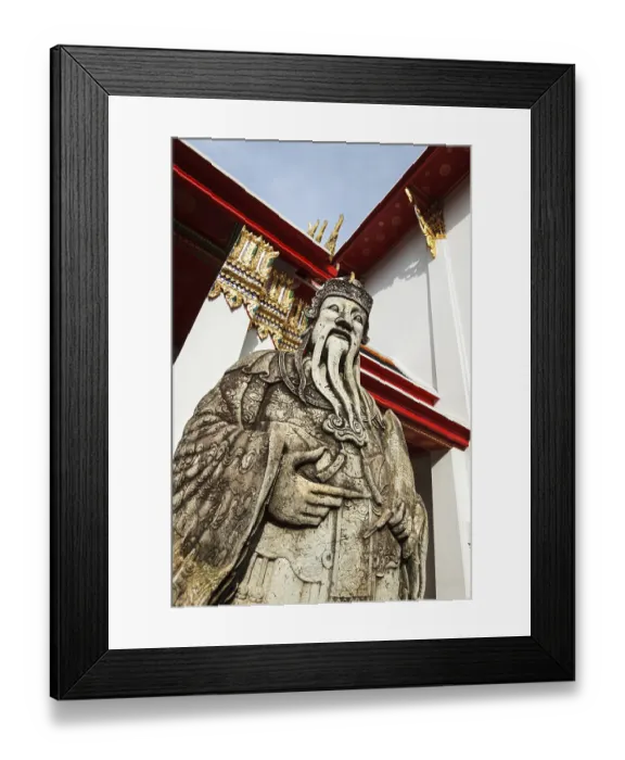 Framed Print : Wat Pho Chinese stone guardian Framed Print : Wat Pho Chinese stone guardian