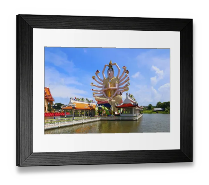 Framed Print : The Temple Wat Plai Laem, Ko Samui, Thailand, Asia Framed Print : The Temple Wat Plai Laem, Ko Samui, Thailand, Asia