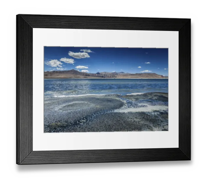 Framed Print : Tso Kar, fluctuating salt lake in Himalayas