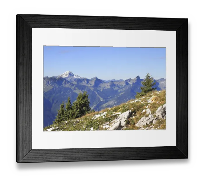 Framed Print : The magnificent Swiss Alps in an early autumn